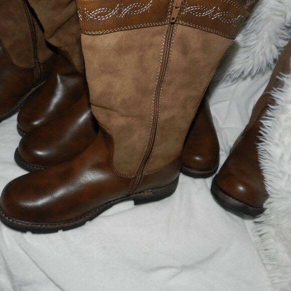 MUK LUKS Women's Logger Whistler Boots Brown NWT🆕SHIPS FAST 🏃‍♀️⚡😮‍💨⚡🚚 - Picture 5 of 15